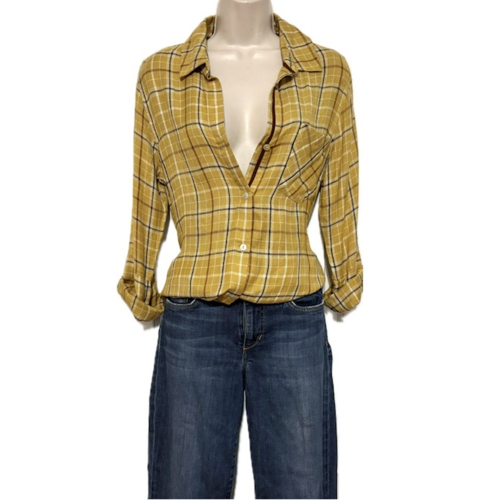 NWOT KYLA SEO NOEL SHIRT Soft Flannel Button down, Long Sleeve Top